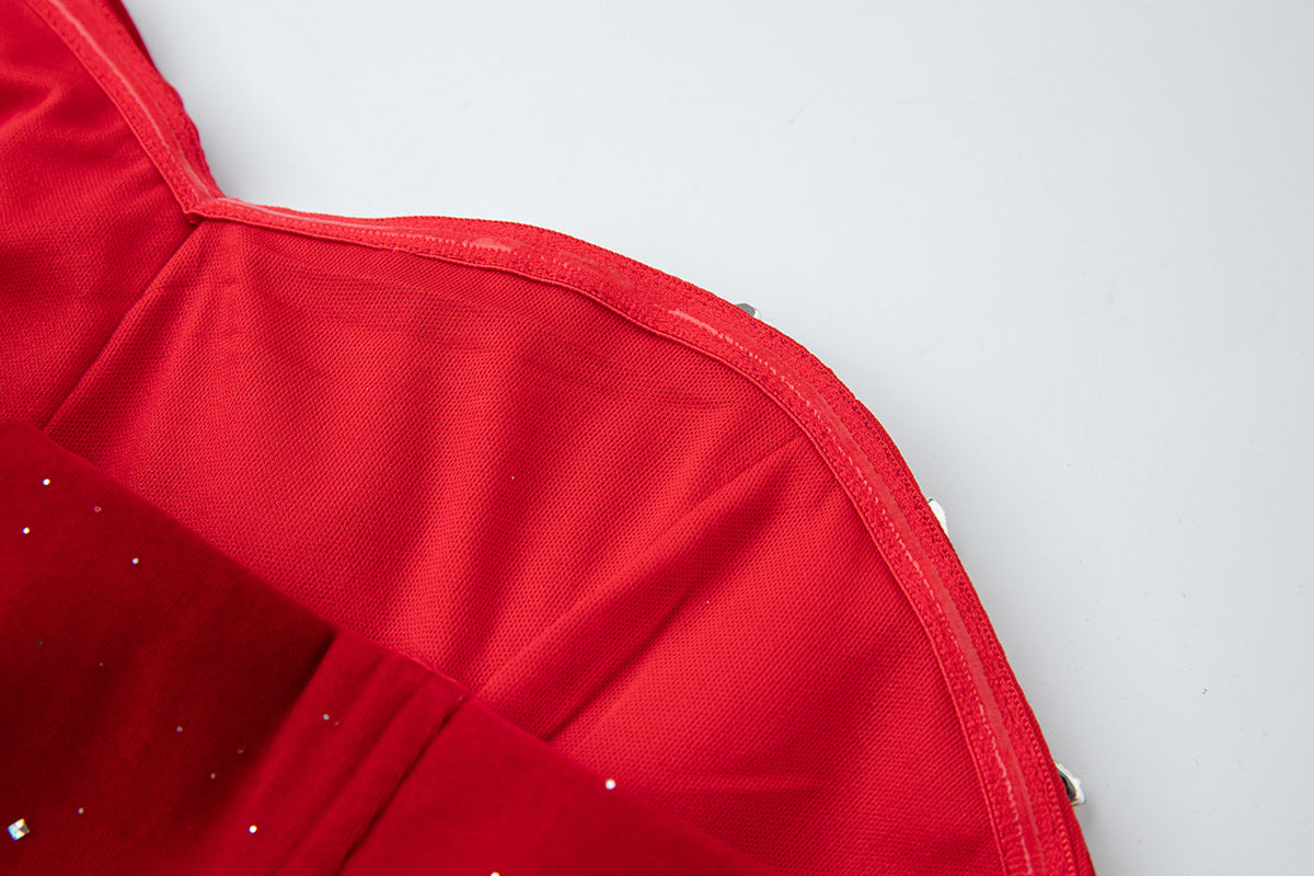 Crimson Charm Short Dress - 851968671820_RED