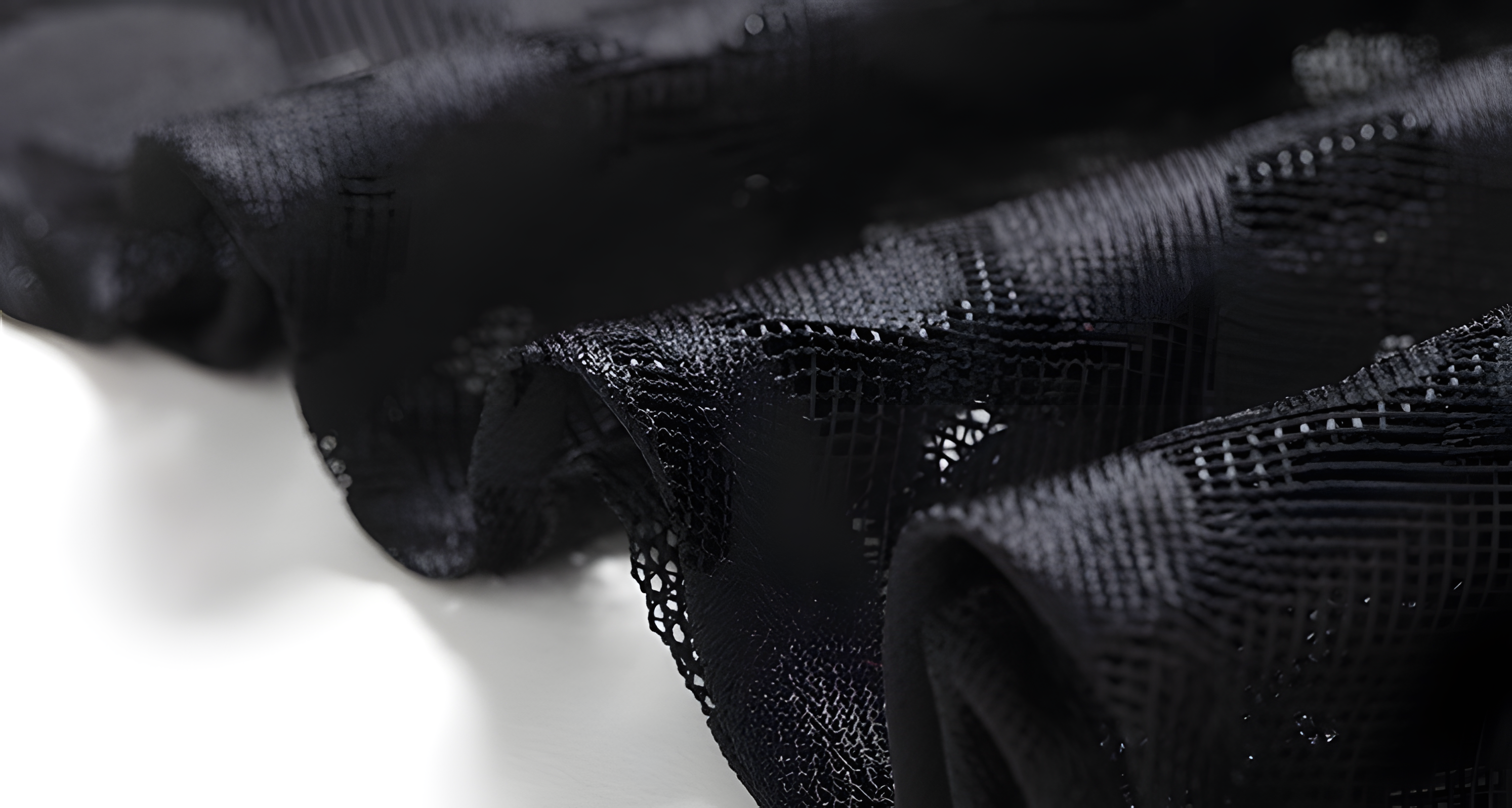 Lace Flocking Boat Neck Fitted Vest Large Hem Skirt Dress - 607715875502_BLACK