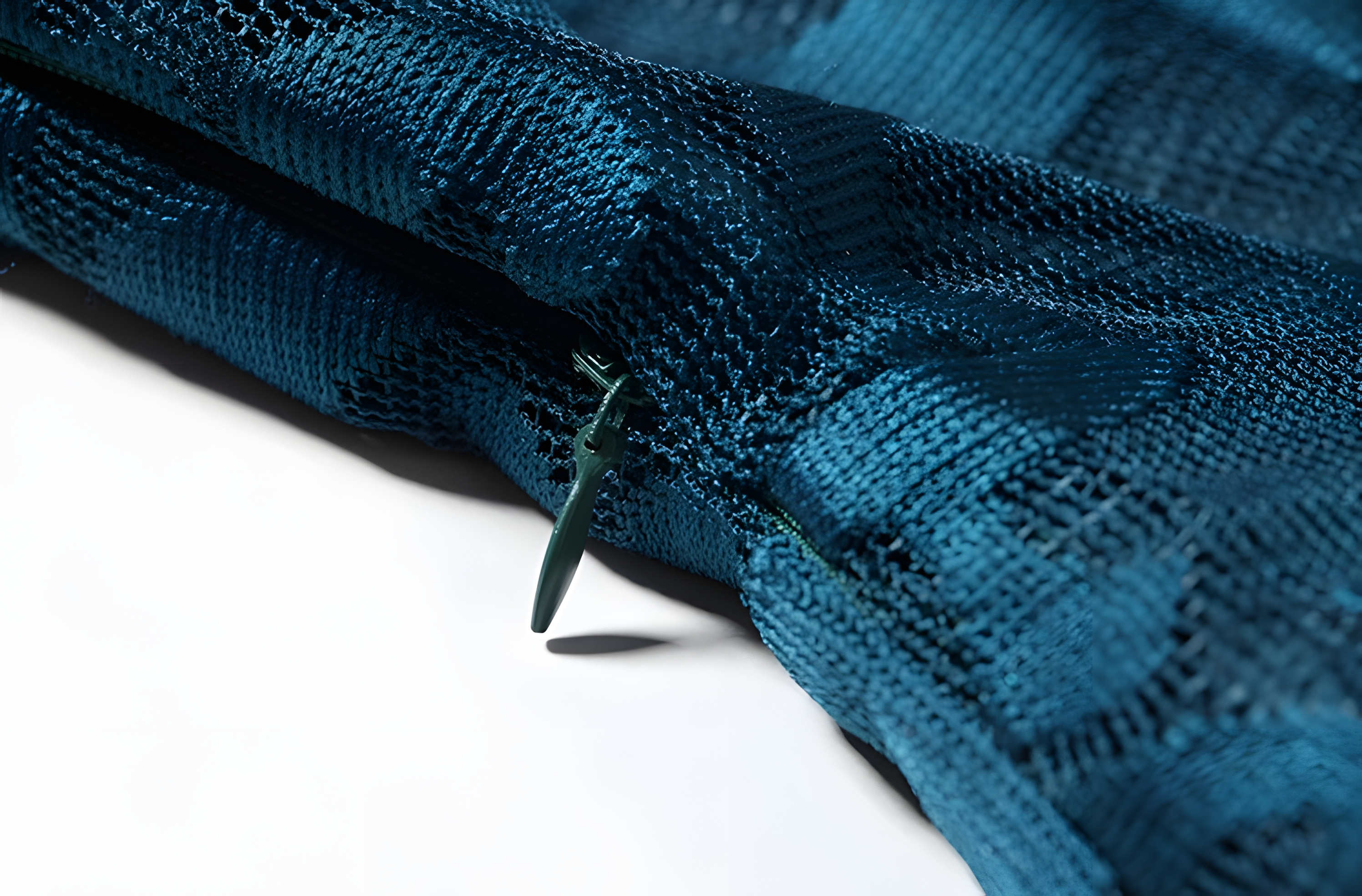 Lace Flocking Boat Neck Fitted Vest Large Hem Skirt Dress - 607715875502_PEACOCK BLUE