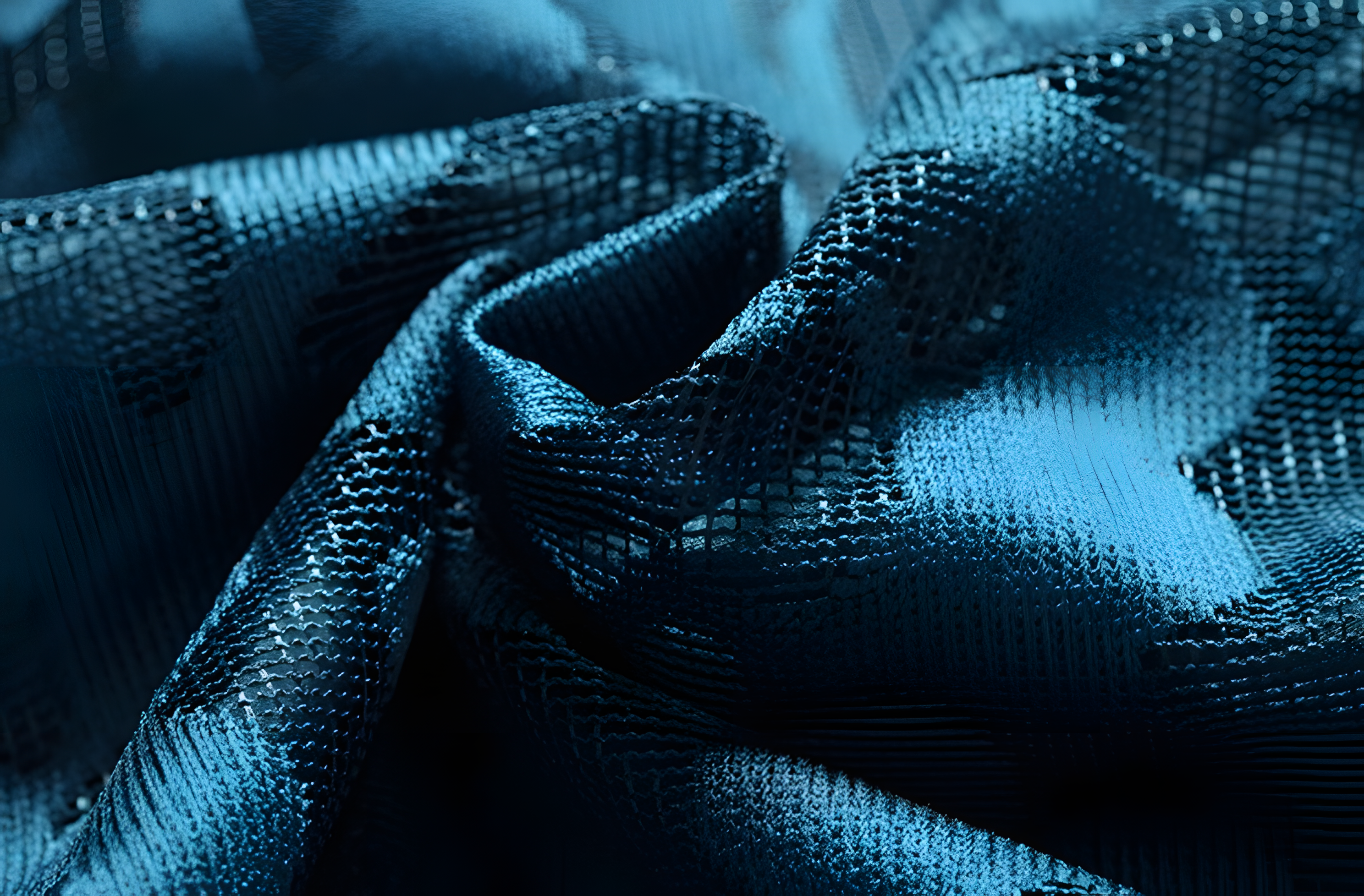 Lace Flocking Boat Neck Fitted Vest Large Hem Skirt Dress - 607715875502_PEACOCK BLUE