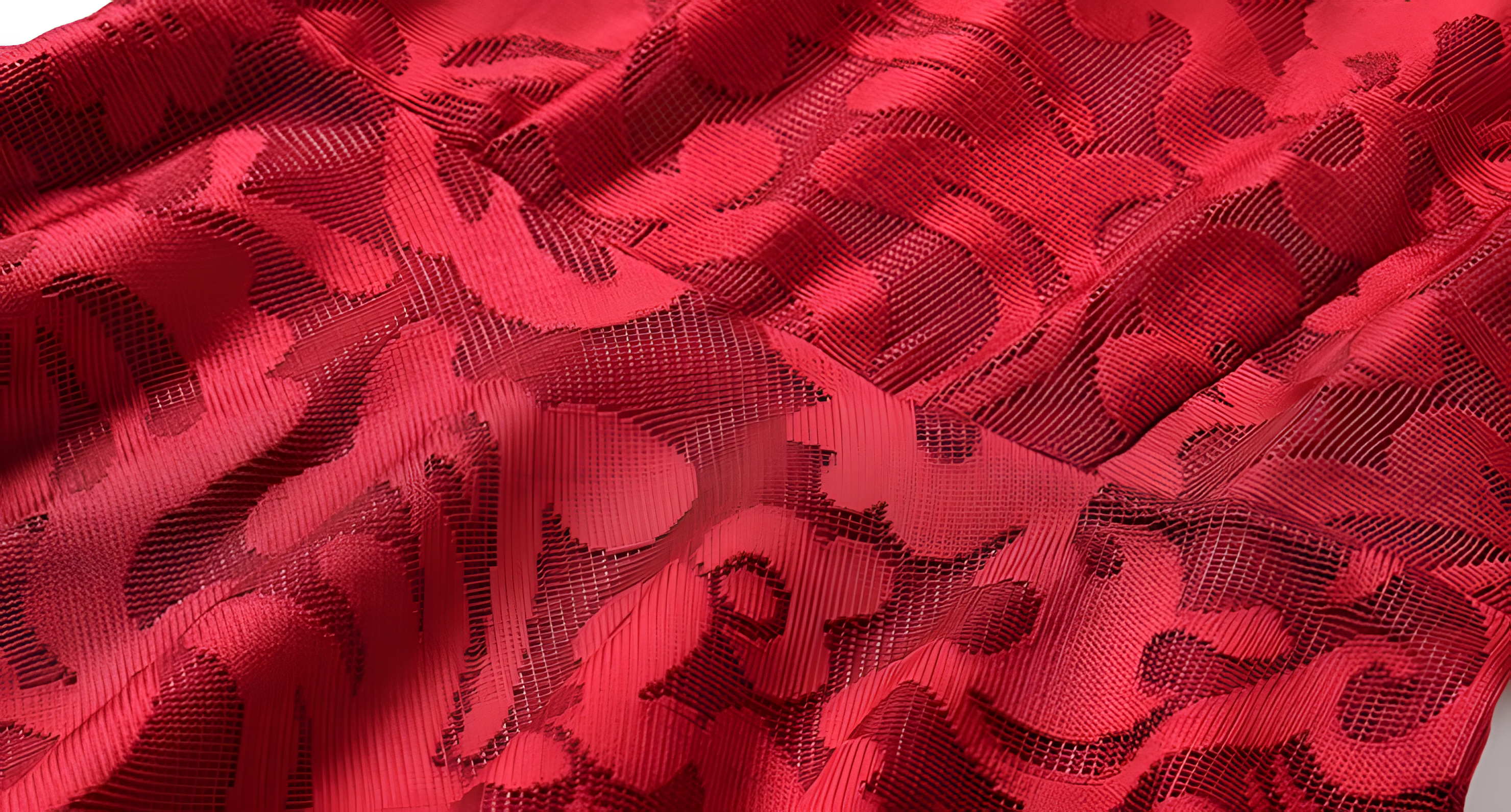 Lace Flocking Boat Neck Fitted Vest Large Hem Skirt Dress - 607715875502_CLARET