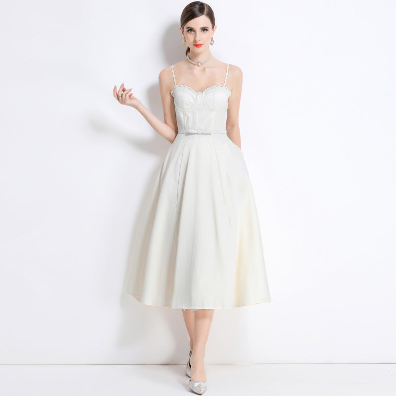 Apricot Sweetheart Midi Dress