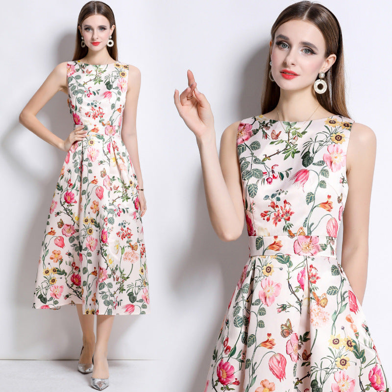 Bloom Elegance Floral Midi Dress