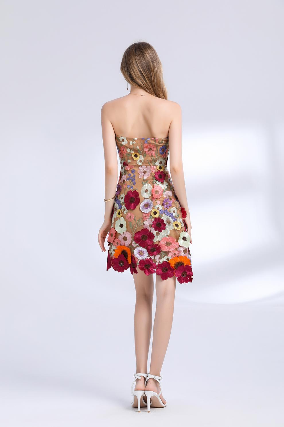 Garden Muse Strapless Dress
