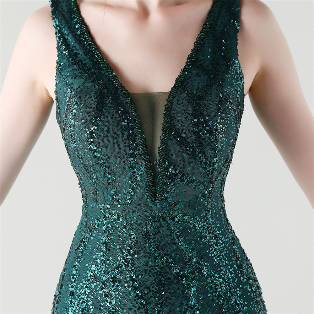 Emerald Coastal Breeze Maxi Dress