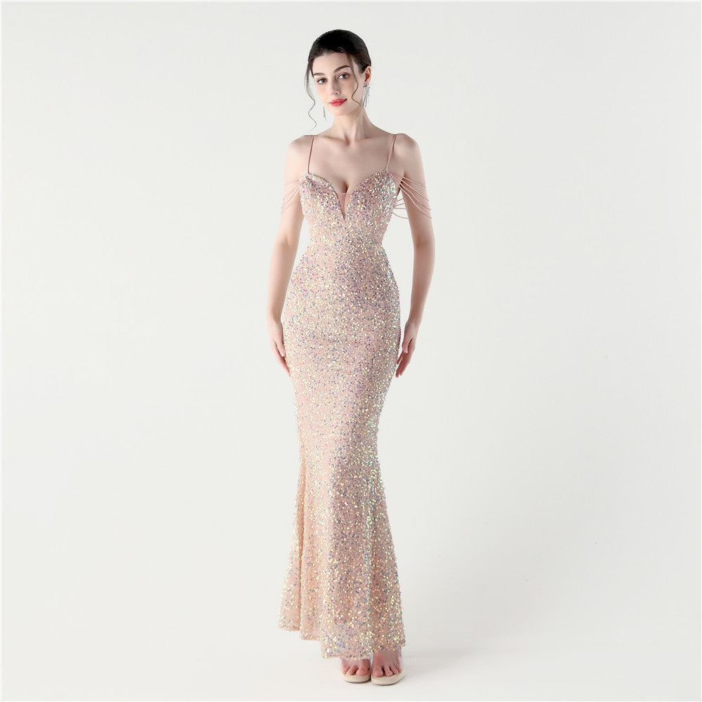 Midnight Radiance Sequin Gown