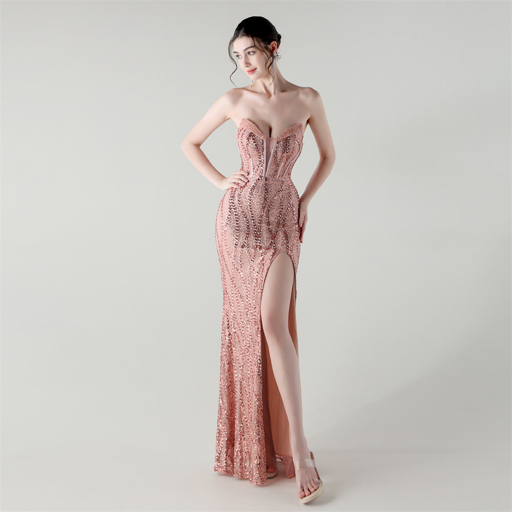 Blush Pink Starlight Serenade Sequin Gown