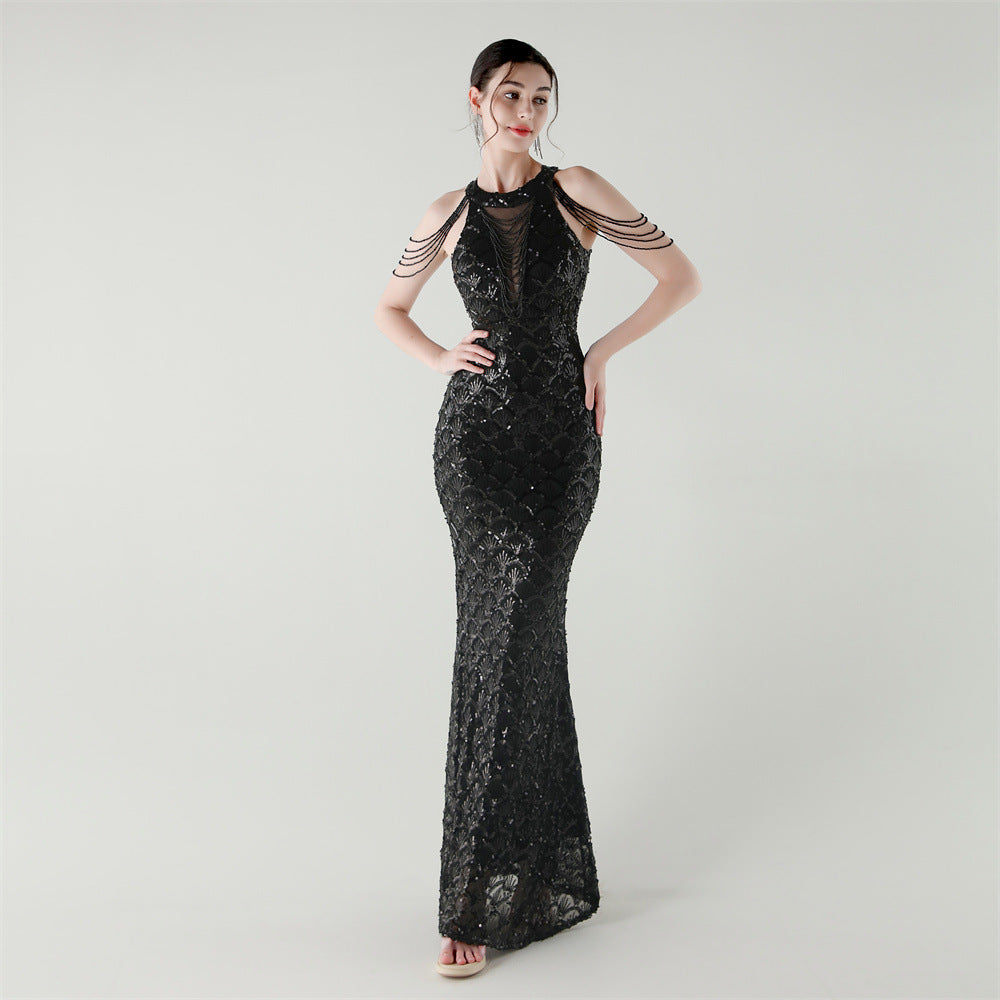 Midnight Majesty Fishtail Gown