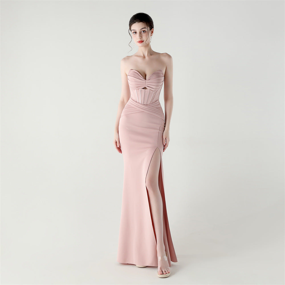 Blush Bloom Fishbone Gown