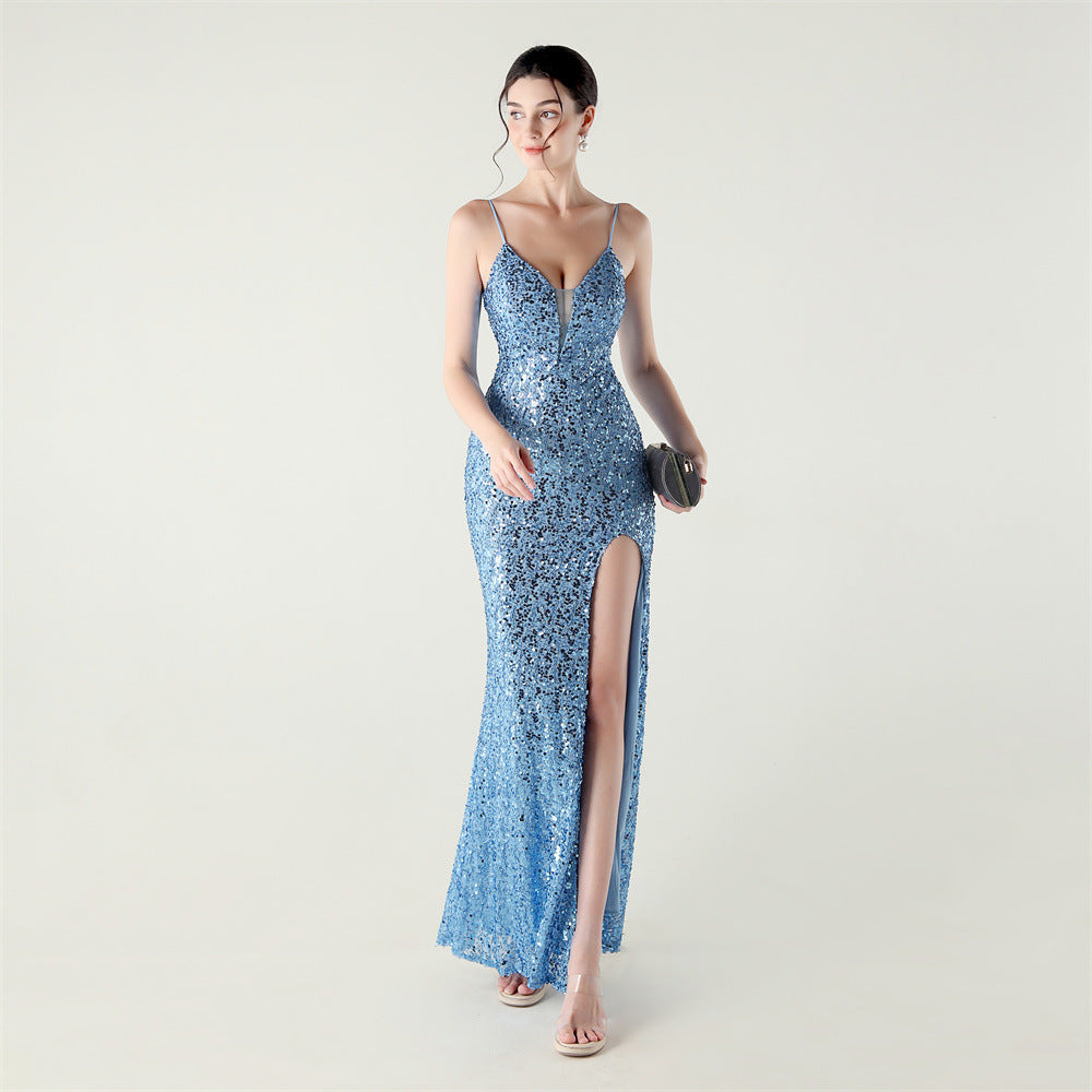 Blue Flamenco Dot Dance Dress