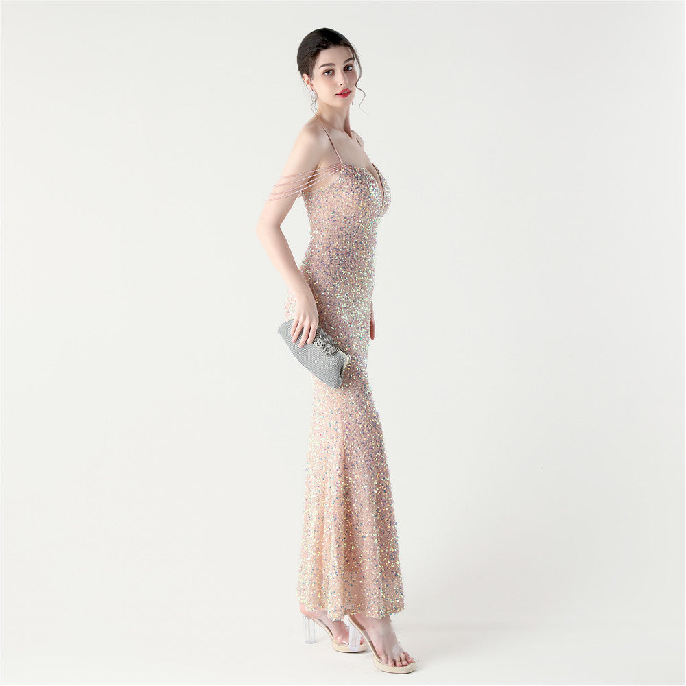 Midnight Radiance Sequin Gown