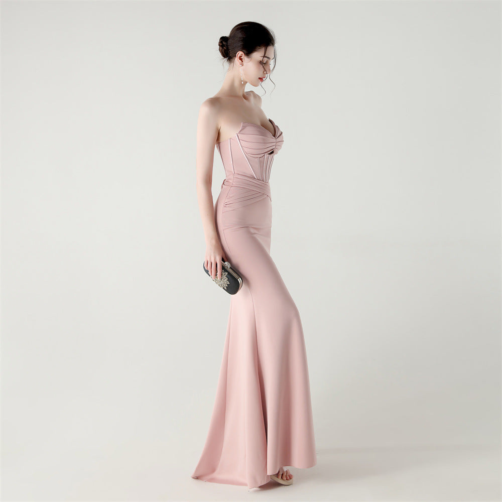Blush Bloom Fishbone Gown