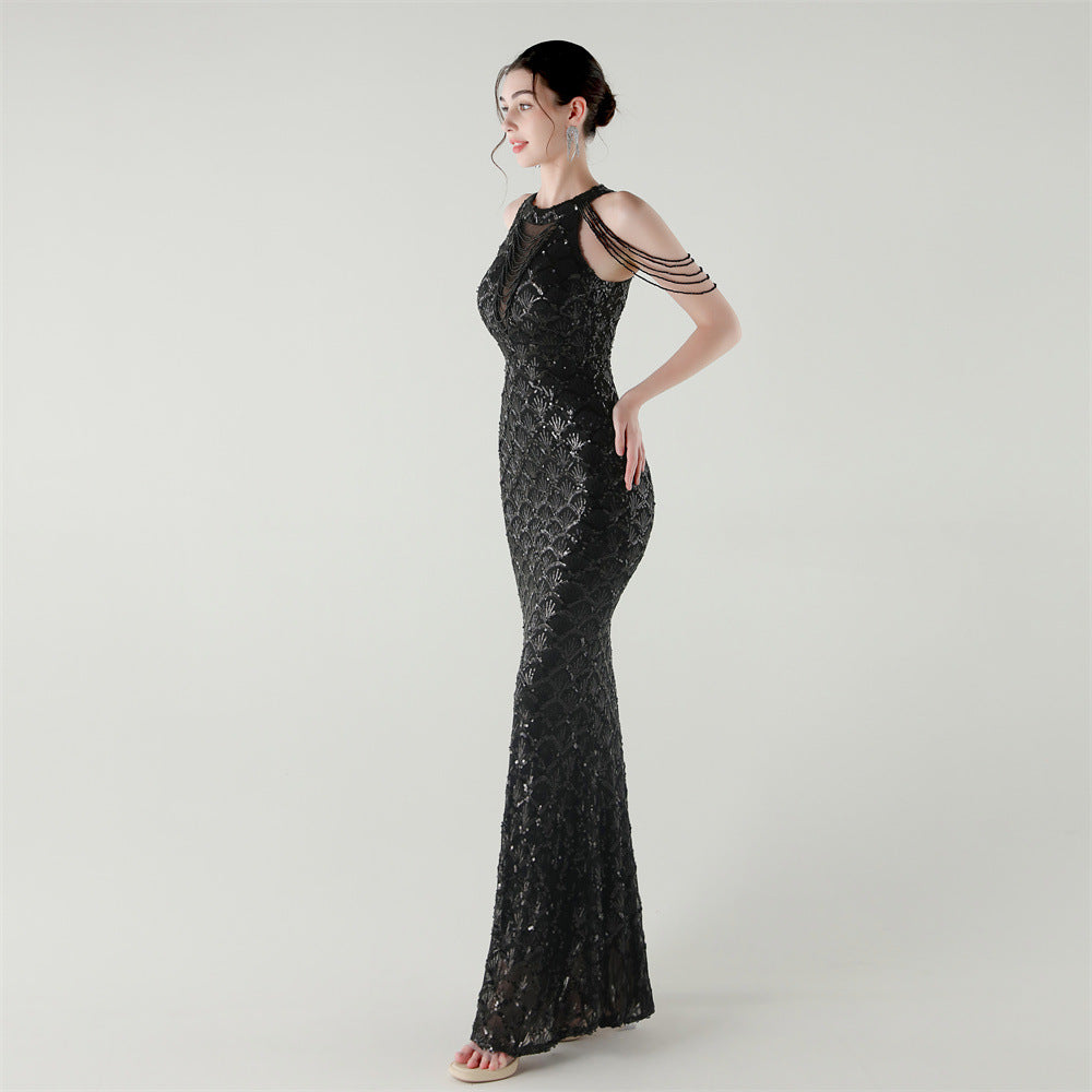 Midnight Majesty Fishtail Gown