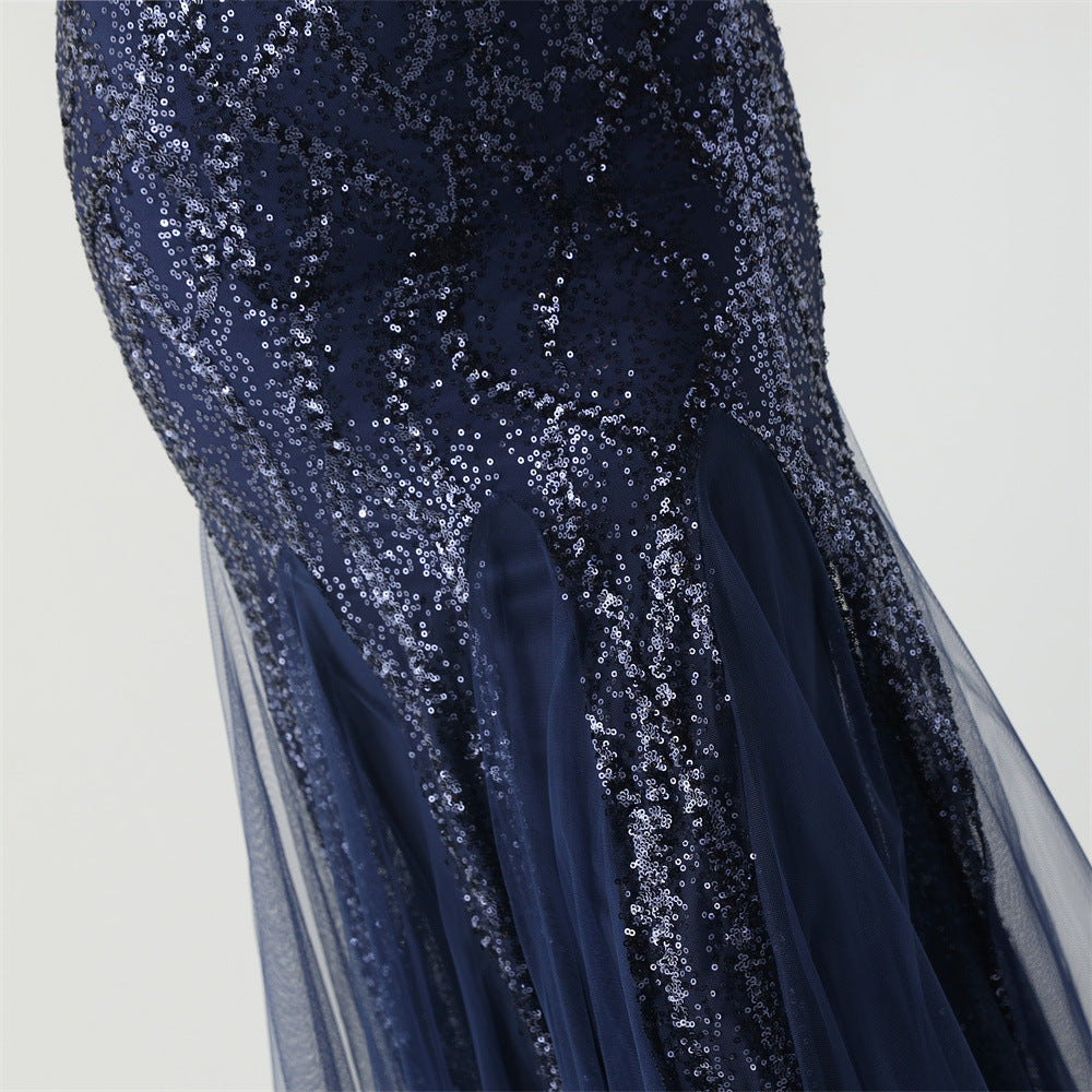 Navy Coastal Breeze Maxi Dress