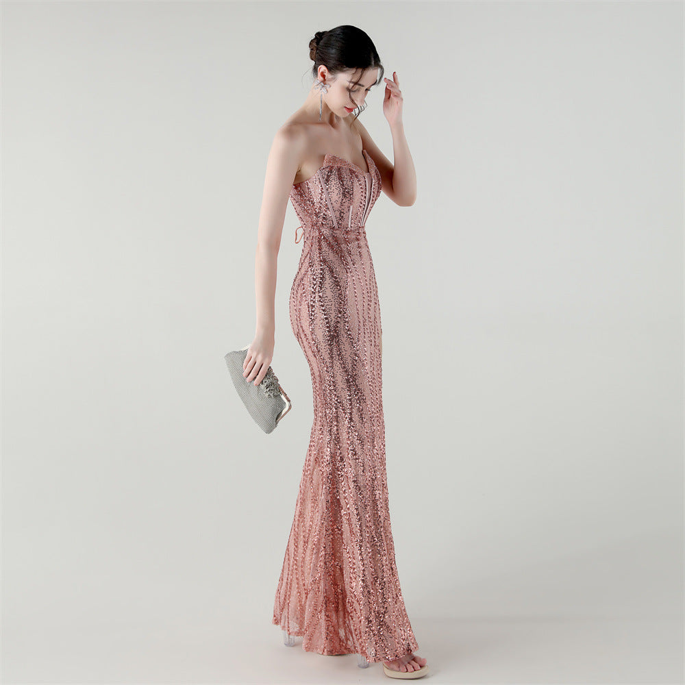 Blush Pink Starlight Serenade Sequin Gown