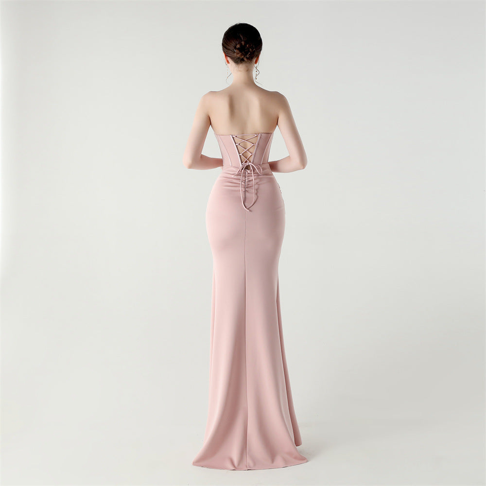 Blush Bloom Fishbone Gown