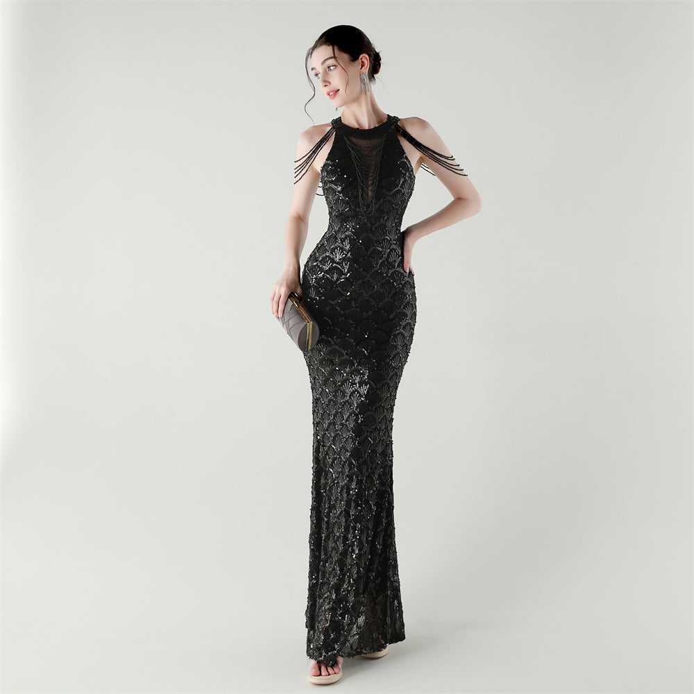 Midnight Majesty Fishtail Gown