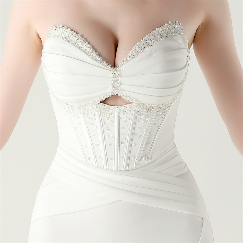 Pearl Grace Strapless Corset Gown