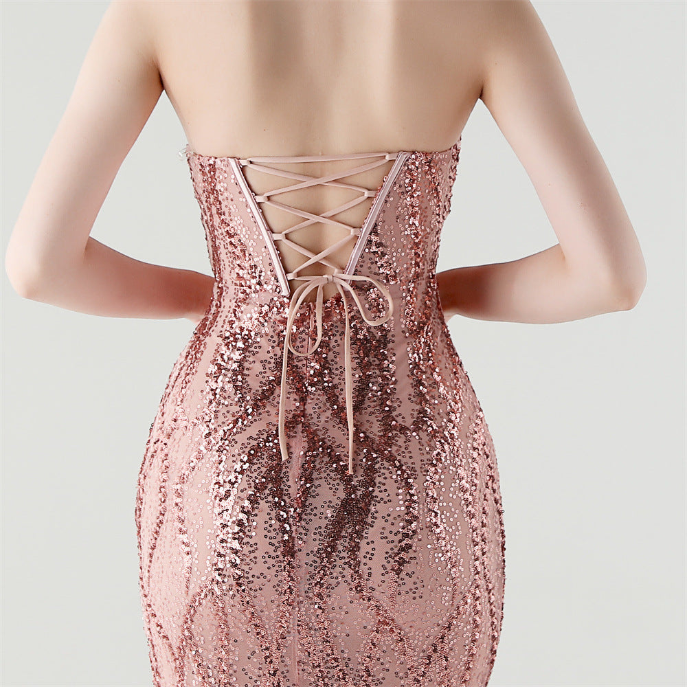 Blush Pink Starlight Serenade Sequin Gown