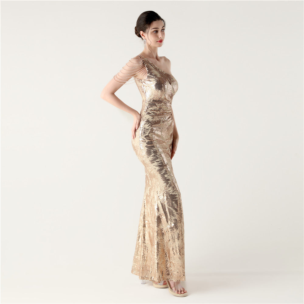 Elegant Pleated Gown