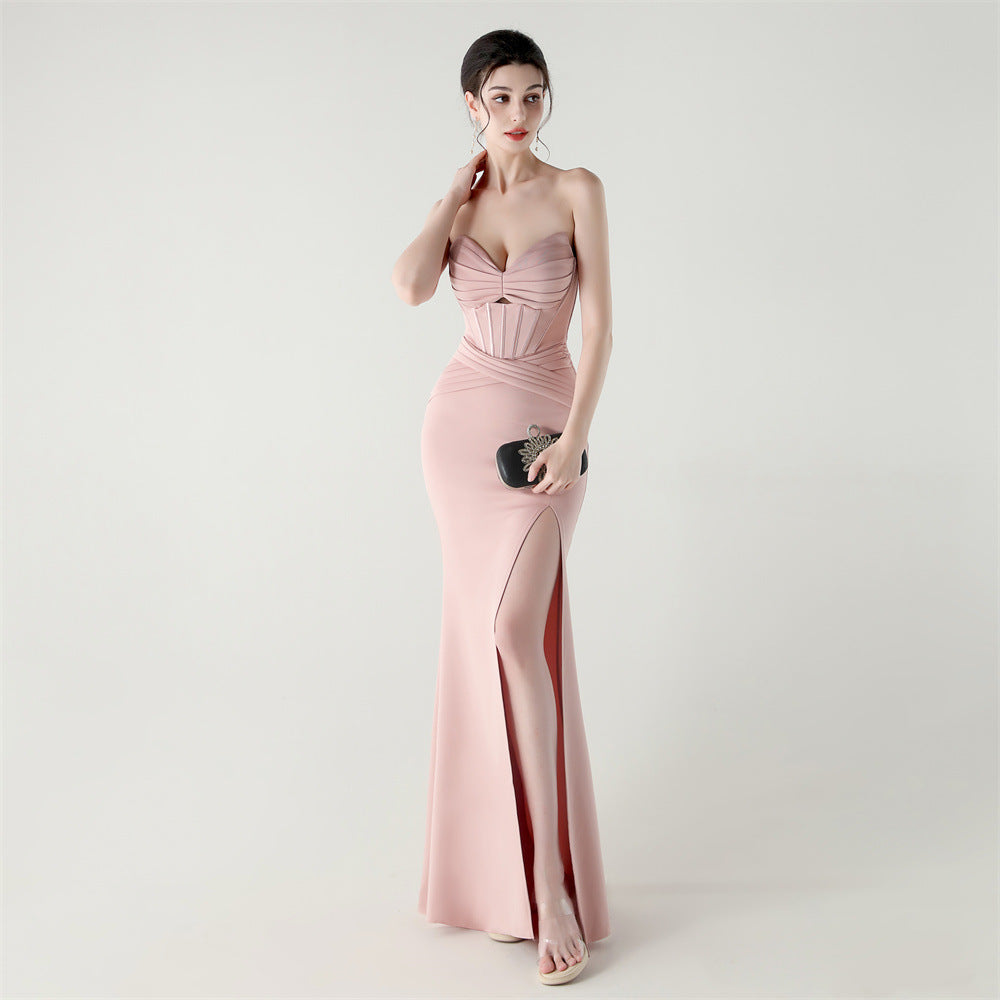 Blush Bloom Fishbone Gown