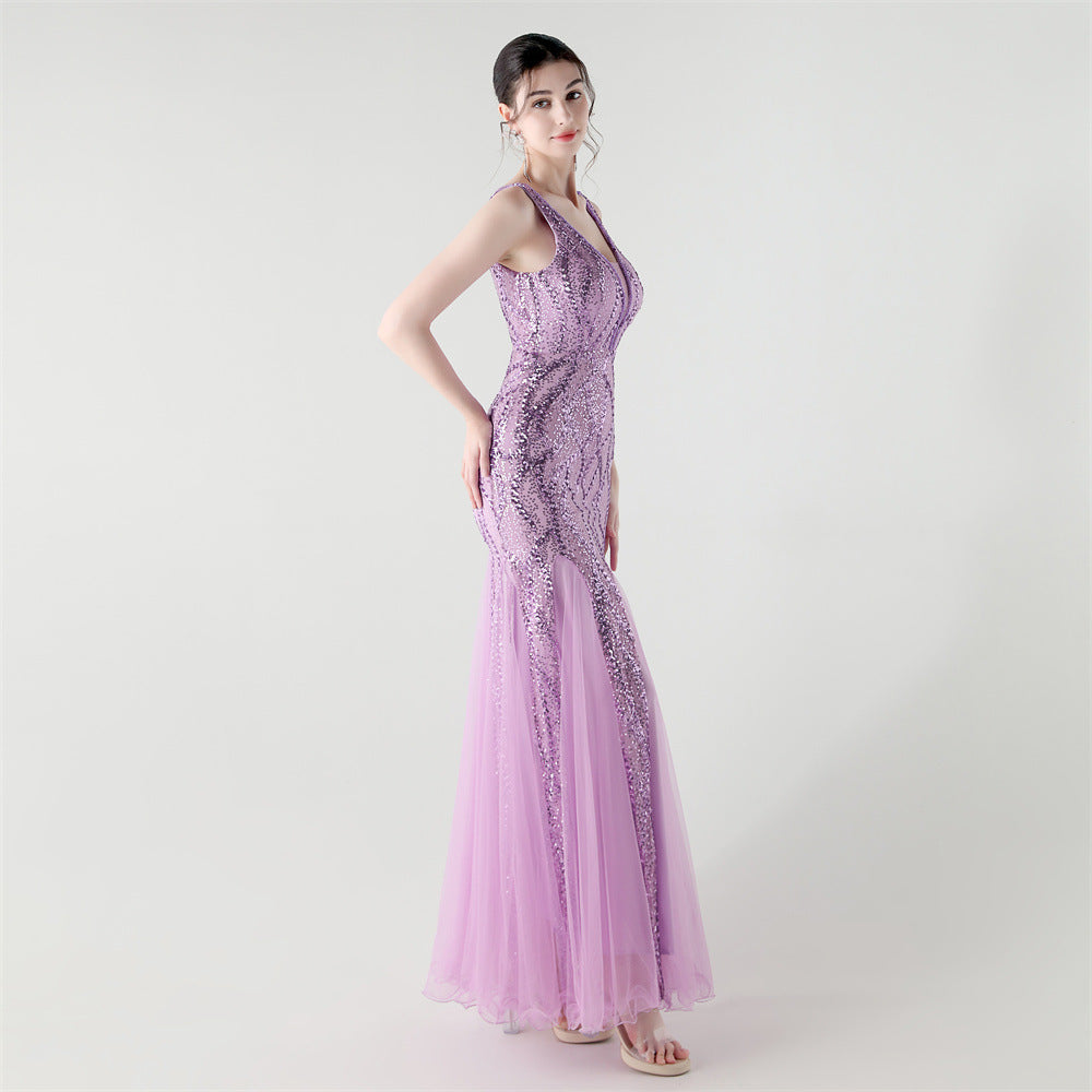 Lavender Coastal Breeze Maxi Dress