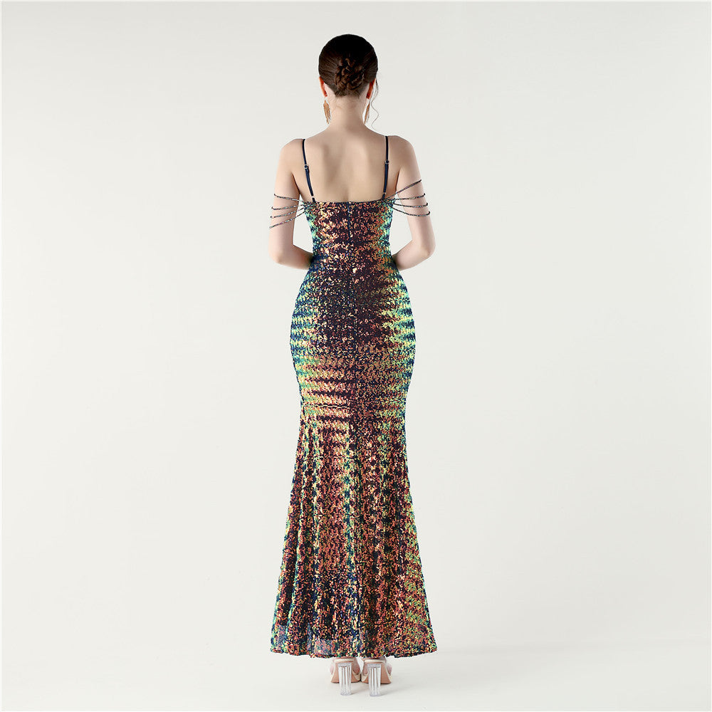 Mystic Mirage Deep V Gown