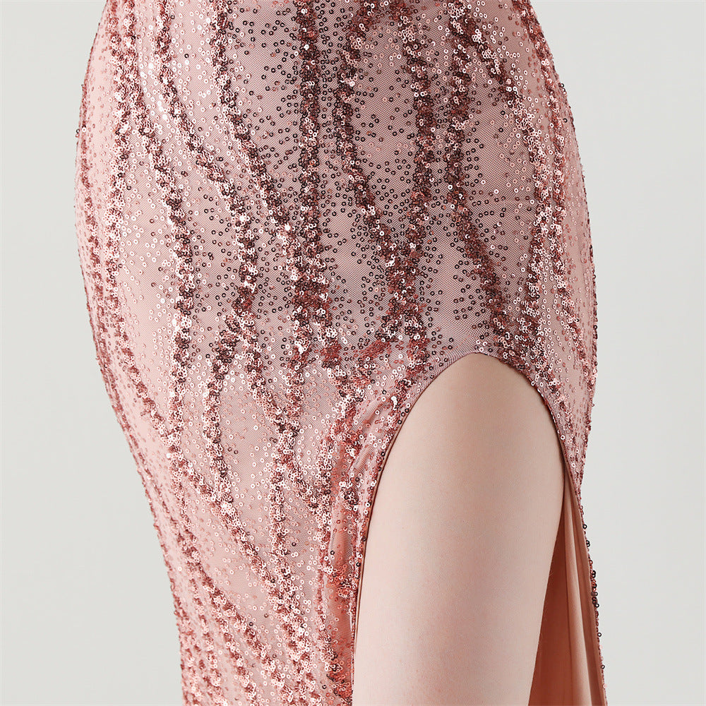 Blush Pink Starlight Serenade Sequin Gown