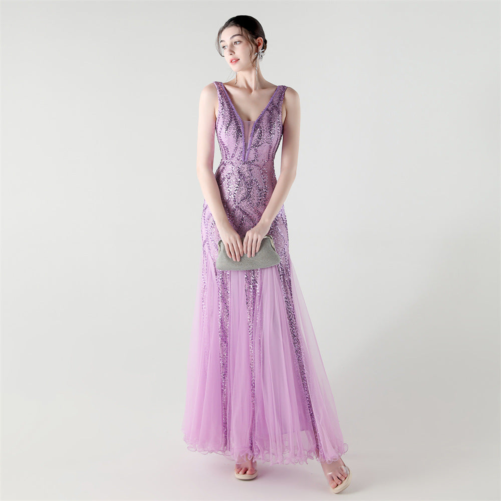 Lavender Coastal Breeze Maxi Dress