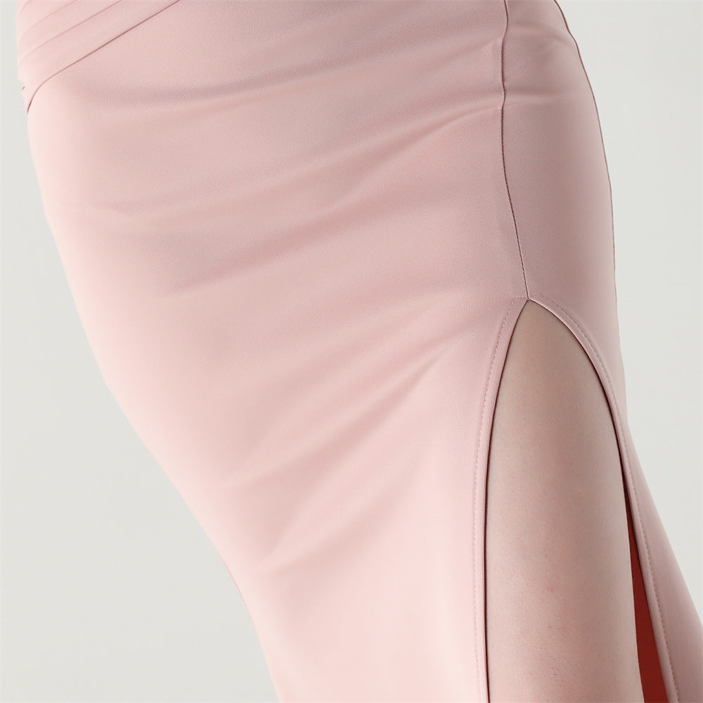 Blush Bloom Fishbone Gown