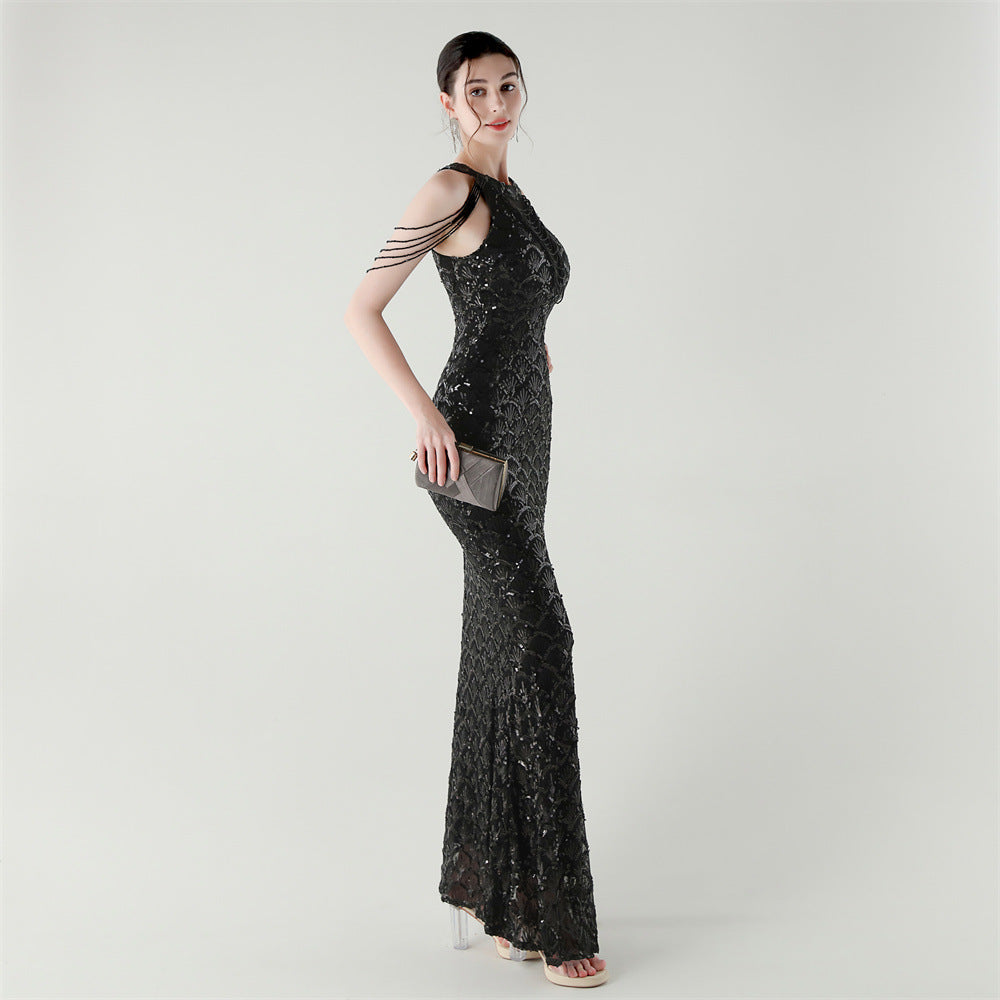 Midnight Majesty Fishtail Gown