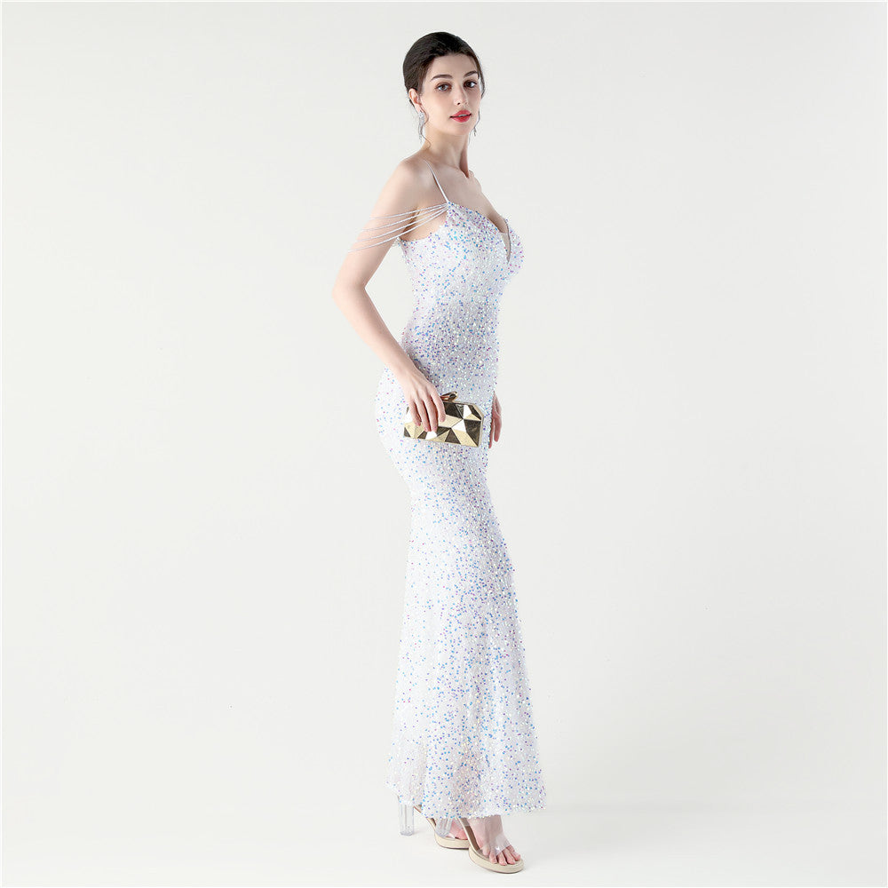 Celestial Pearl Beaded Gown