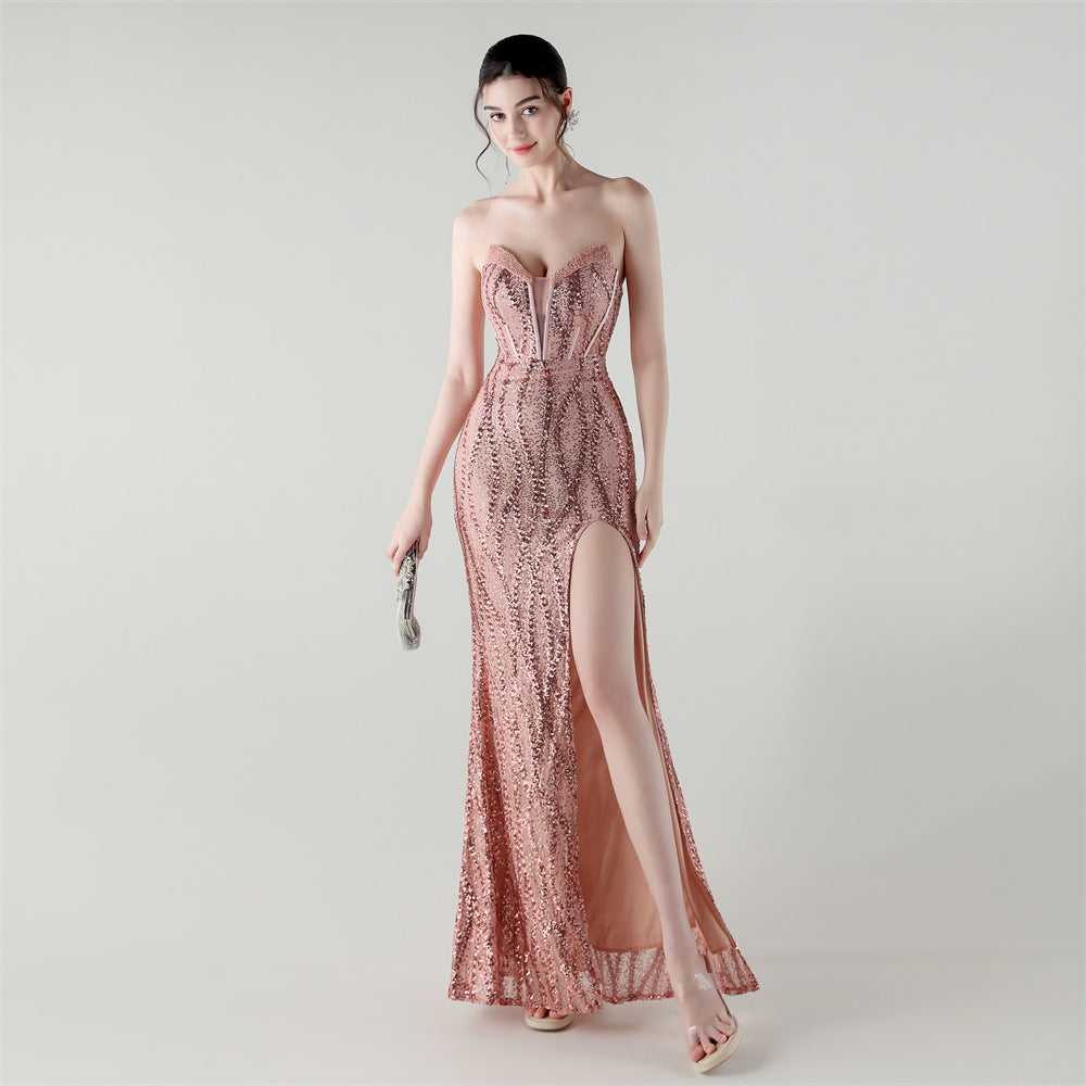 Blush Pink Starlight Serenade Sequin Gown