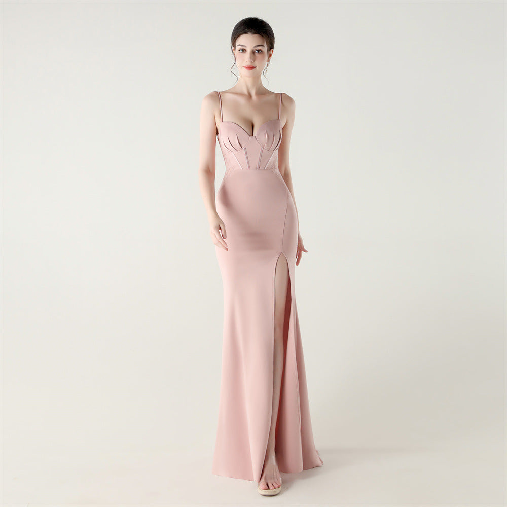 Blush Petal Fishbone Gown