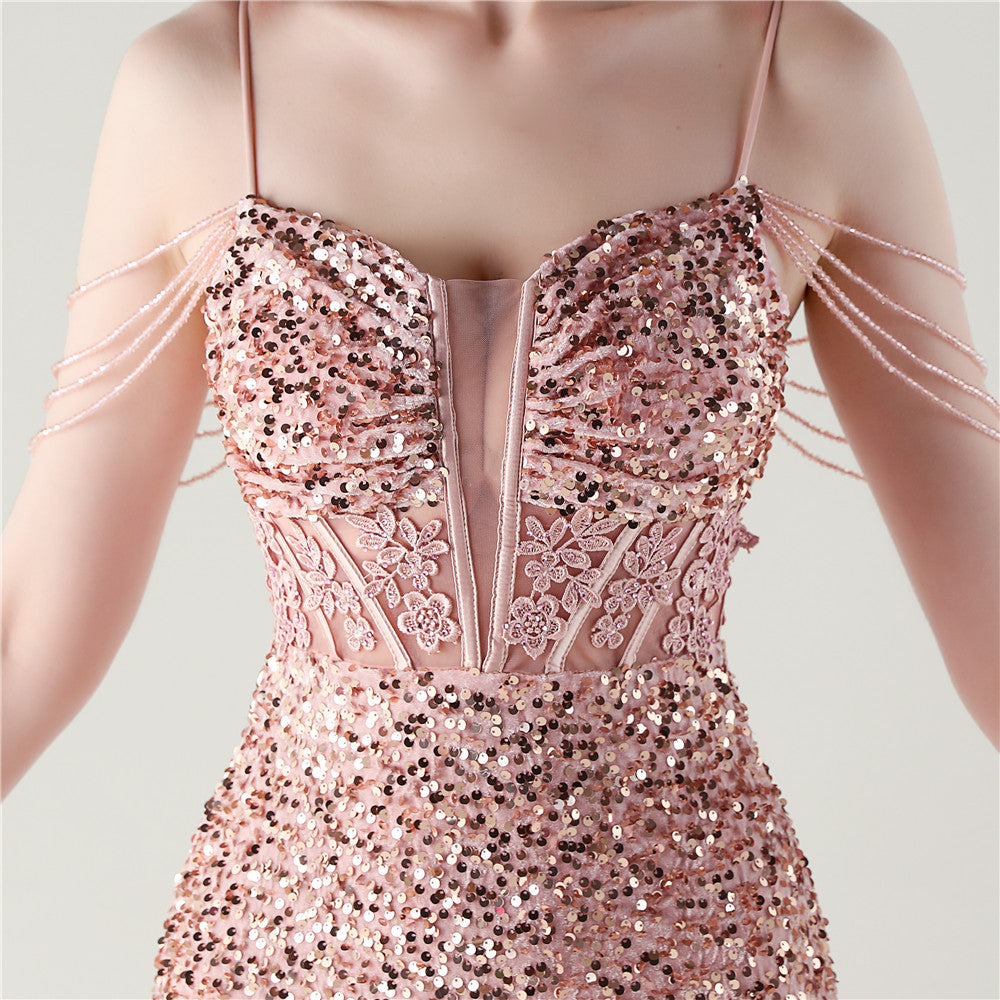 Elegant Lotusrootstarch Fishbone Gown