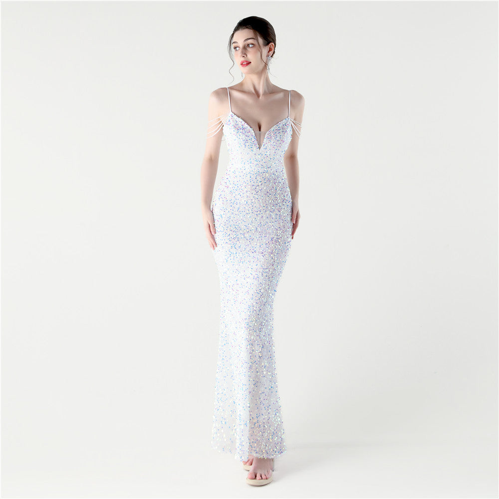 Celestial Pearl Beaded Gown