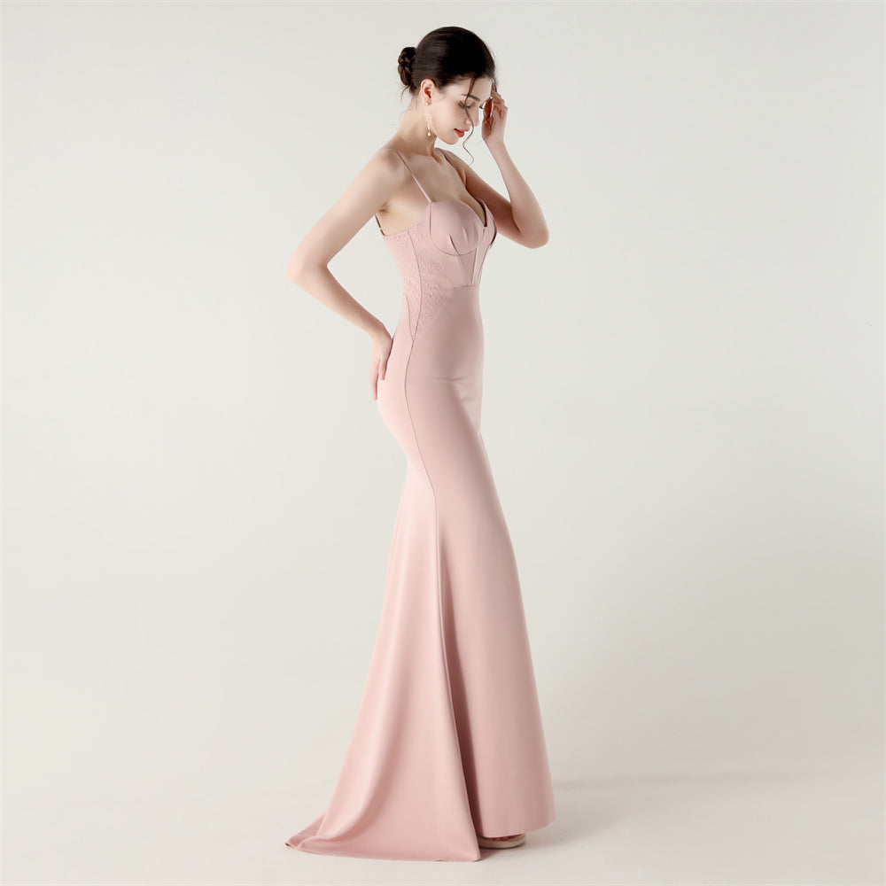 Blush Petal Fishbone Gown
