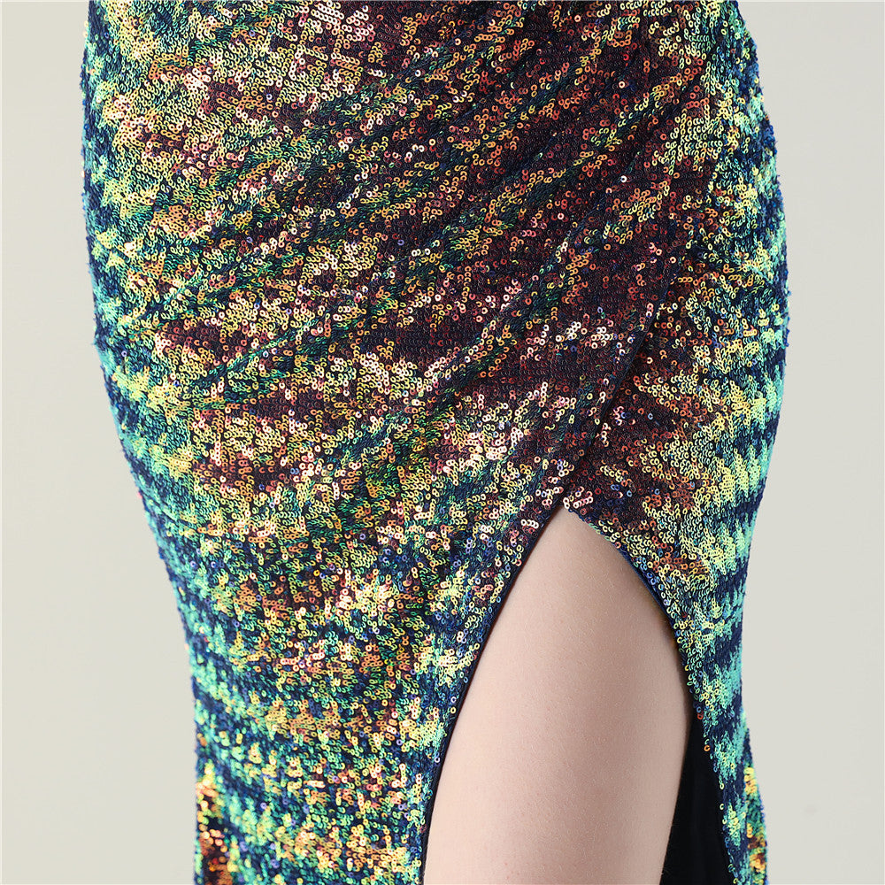 Mystic Mirage Deep V Gown