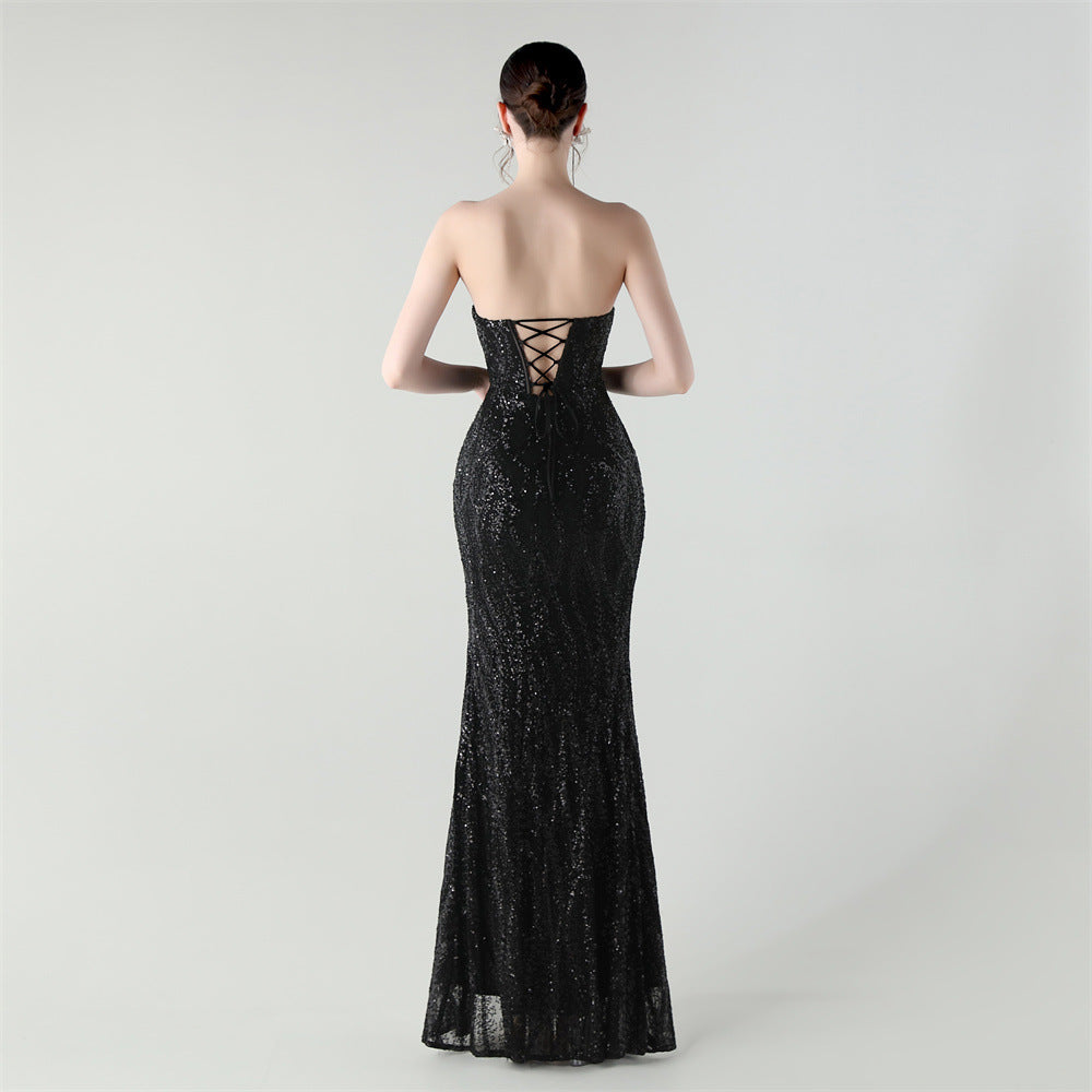 Black Starlight Serenade Sequin Gown