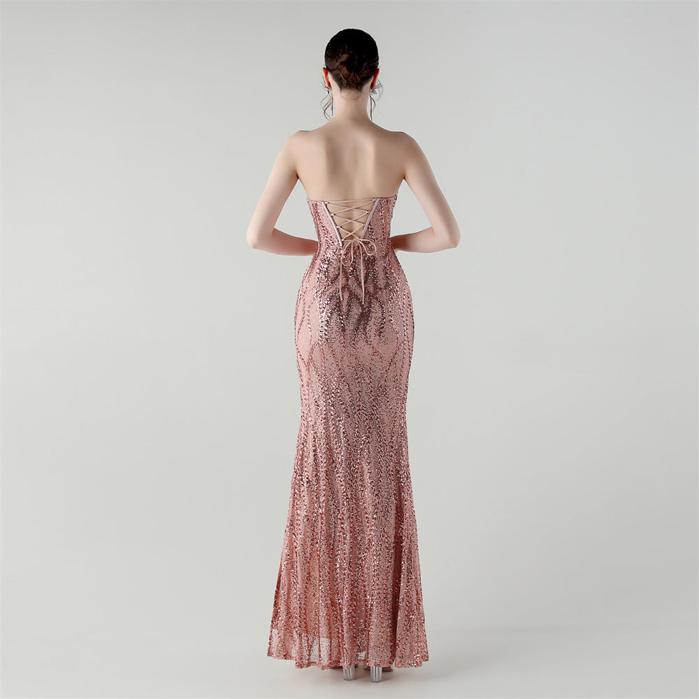 Blush Pink Starlight Serenade Sequin Gown