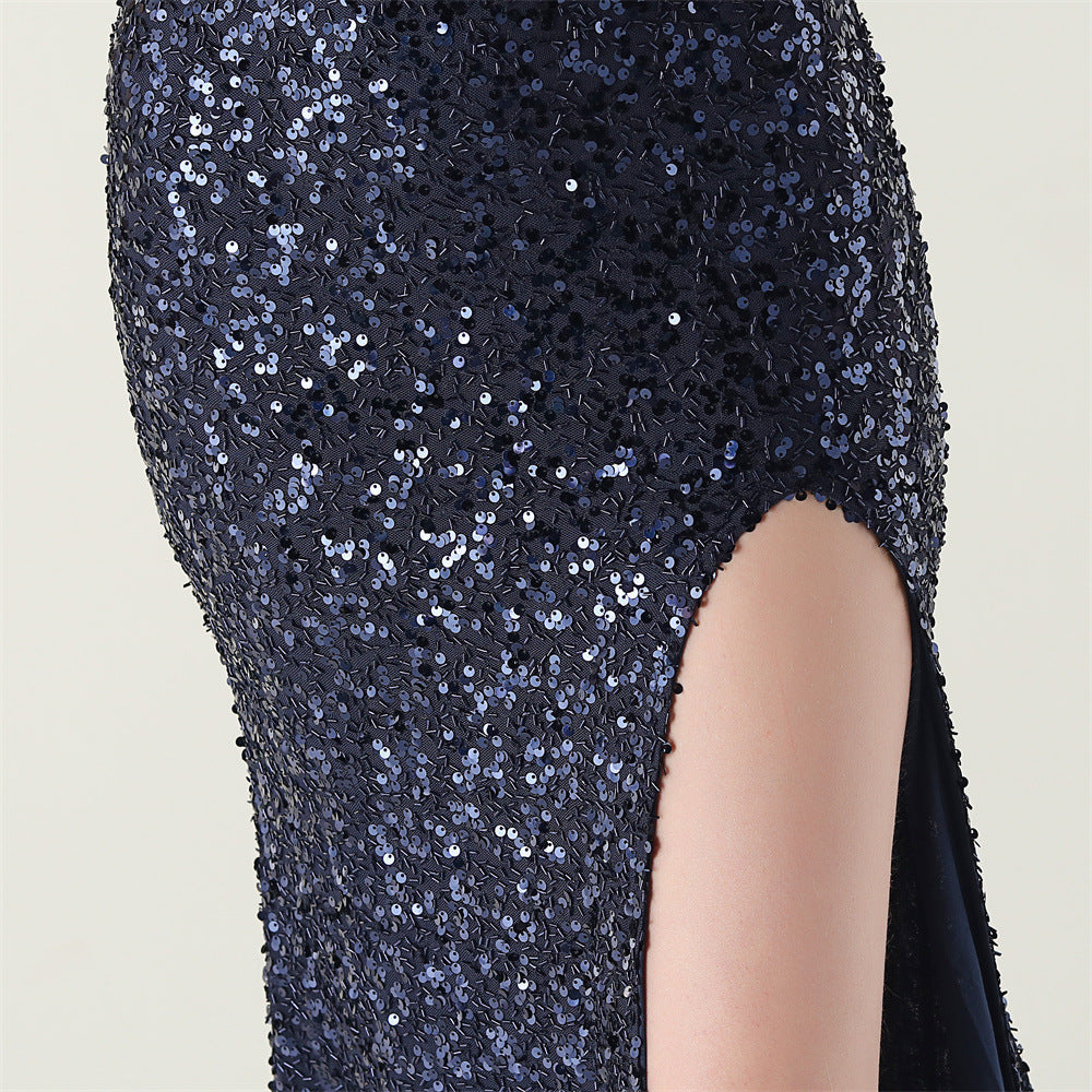 Navy Flamenco Dot Dance Dress