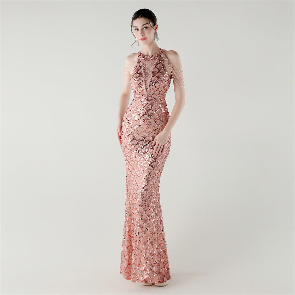 Blush Fishtail Grace Gown