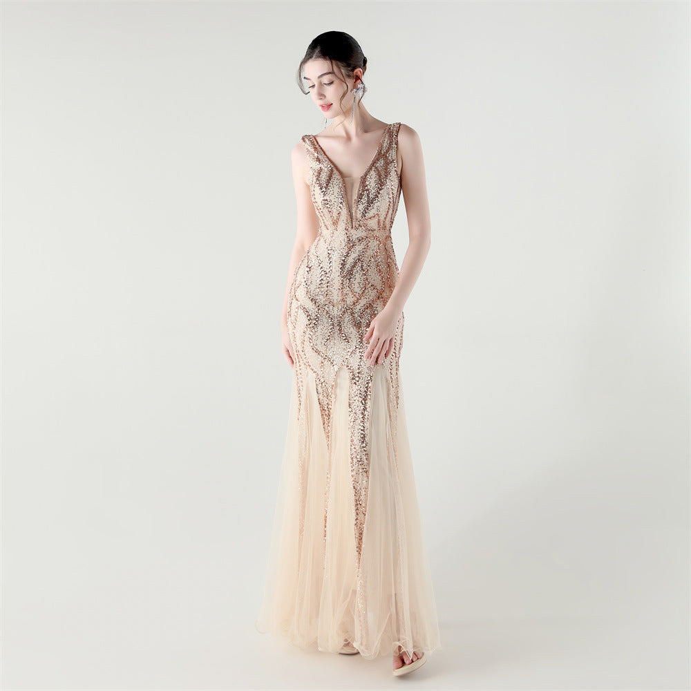 Golden Coastal Breeze Maxi Dress