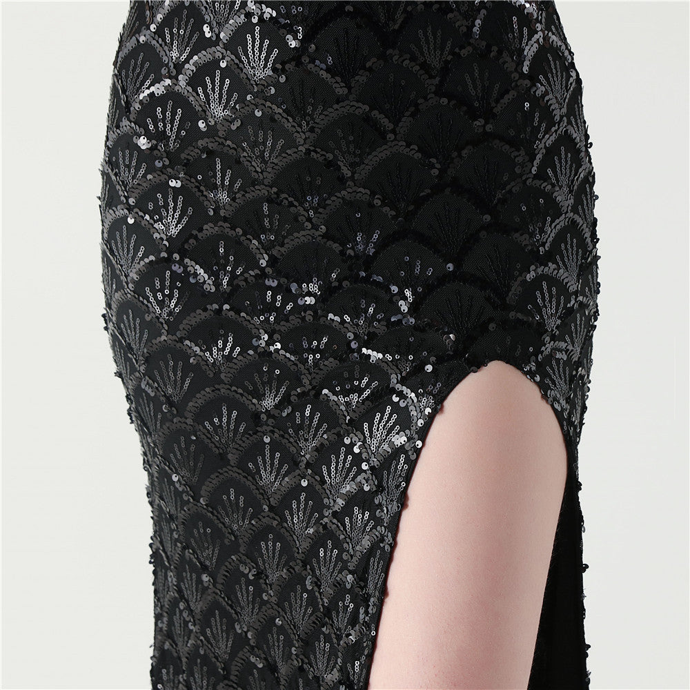 Black Lilac Blossom Dress