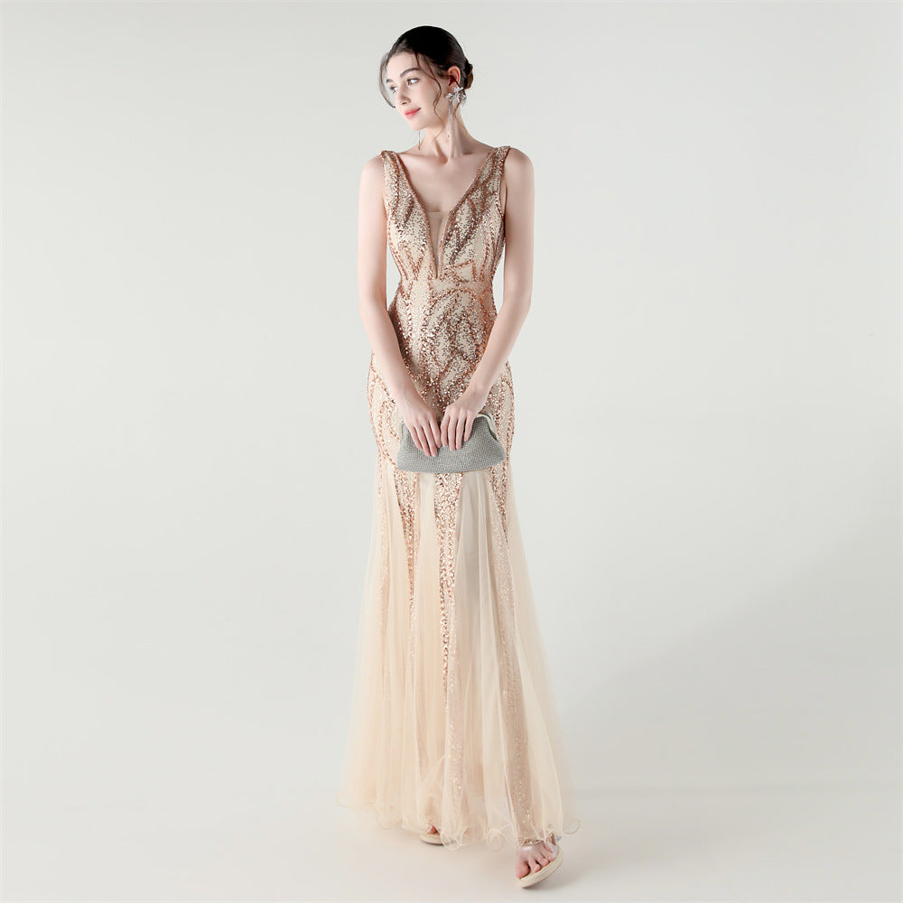 Golden Coastal Breeze Maxi Dress