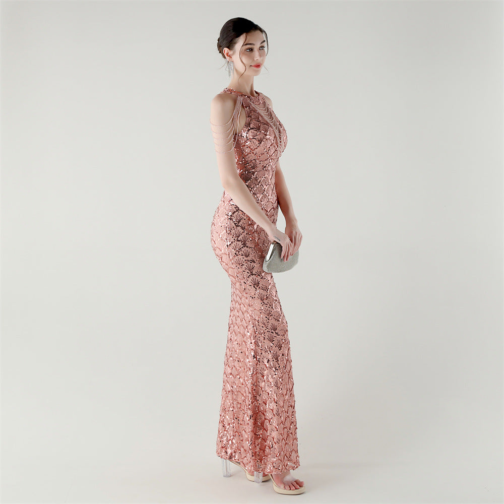 Blush Fishtail Grace Gown