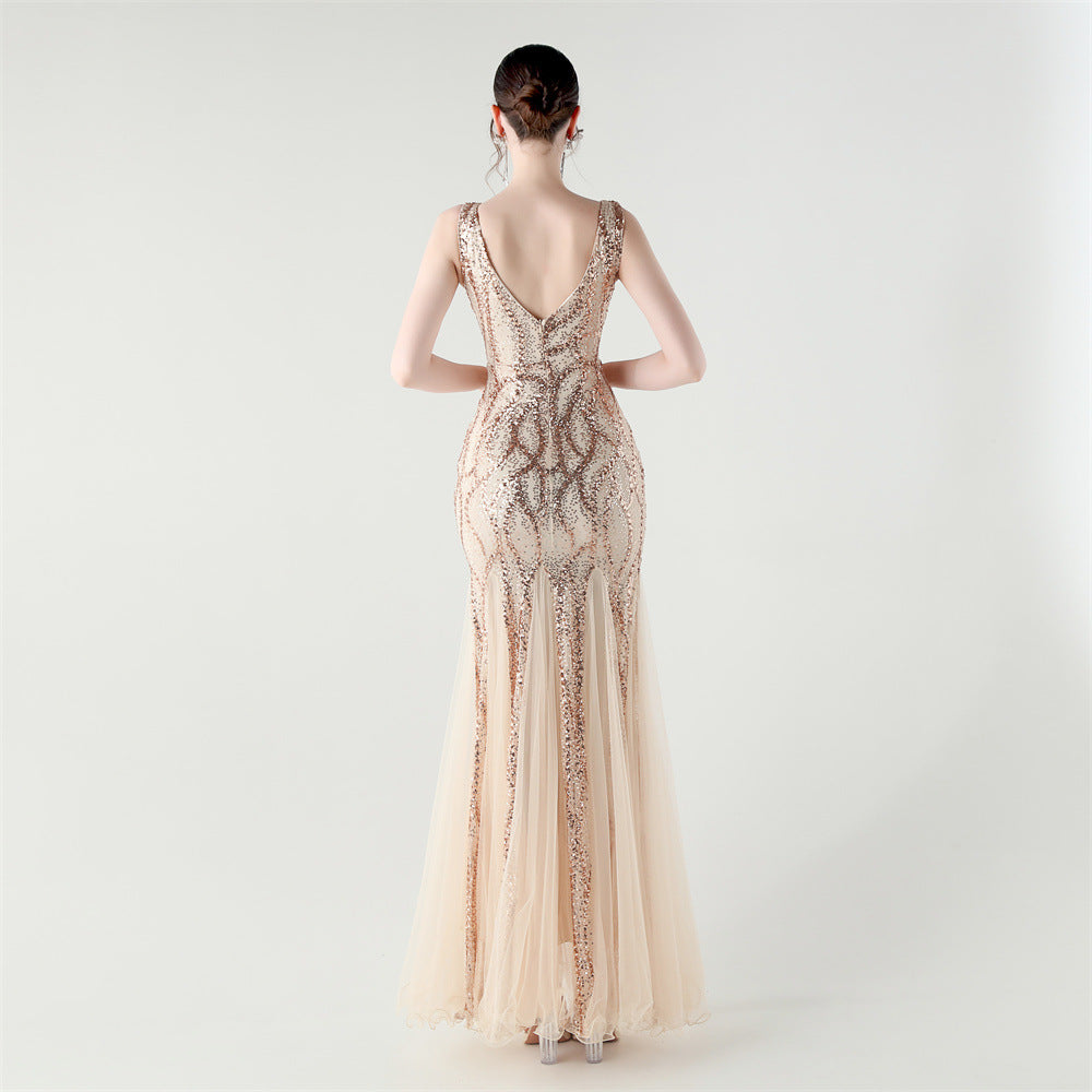 Golden Coastal Breeze Maxi Dress