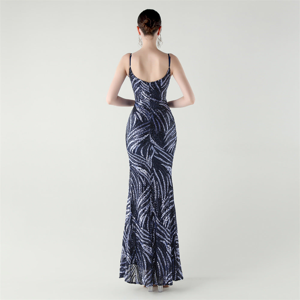Midnight Mirage Sequin Gown