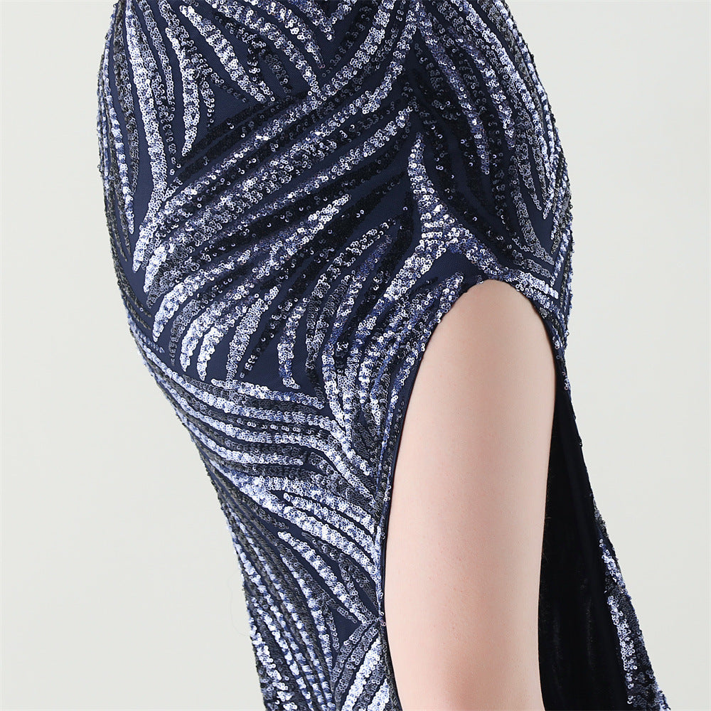 Midnight Mirage Sequin Gown