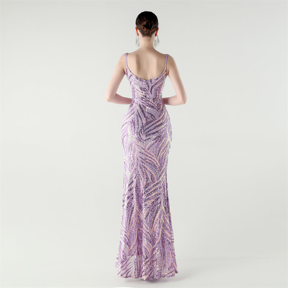 Lavender Mirage Sequin Gown